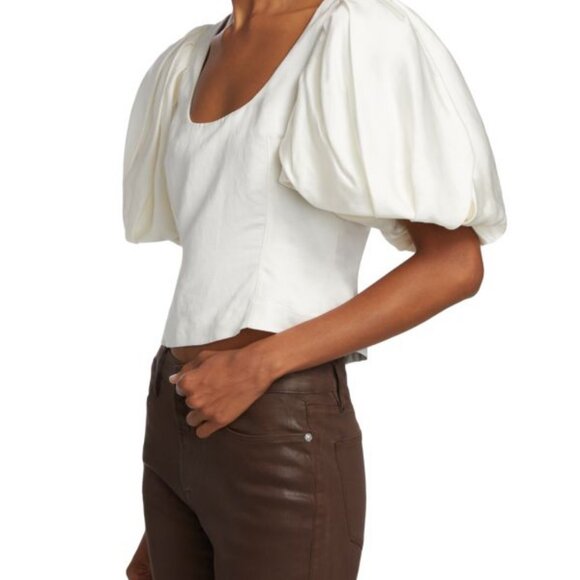 Frame ! Puff Sleeve U-Neck Top ( L ) - Picture 3 of 10